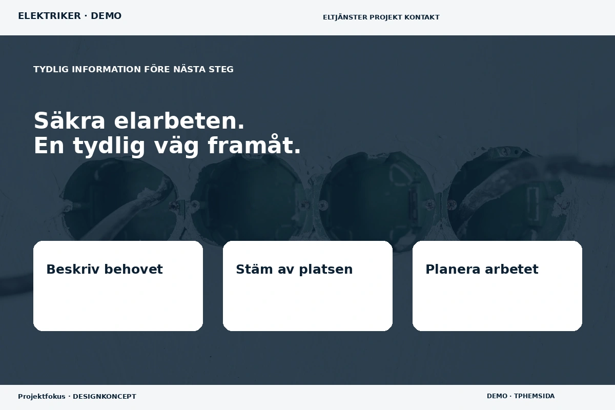Projektfokus – Inför ditt val för elektriker