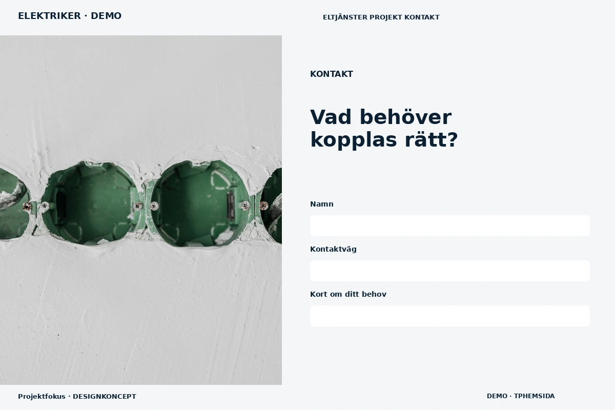 Projektfokus – Kontakt för elektriker