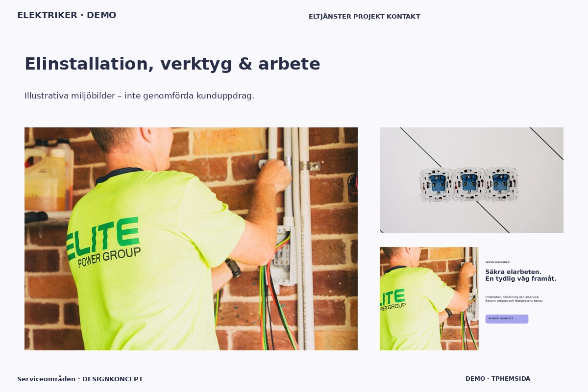 Serviceområden – Elinstallation, verktyg & arbete för elektriker