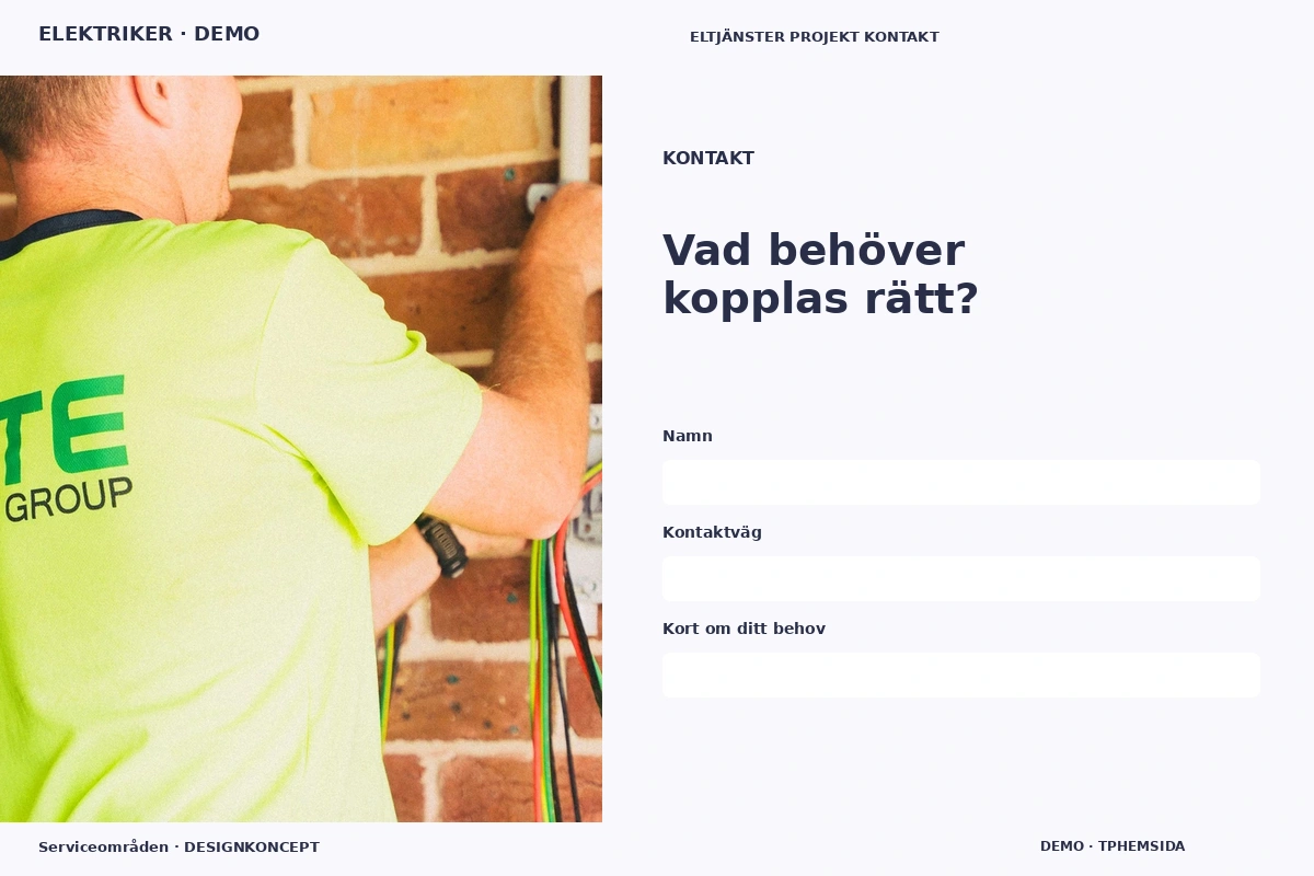 Serviceområden – Kontakt för elektriker