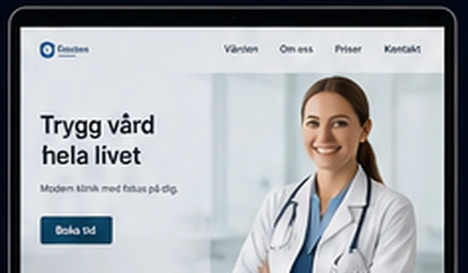 Professionell företagssida för klinik