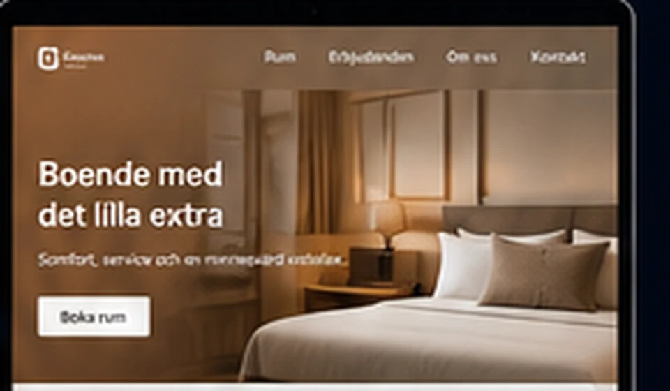 Webbdesign för boende, hotell och fastighet