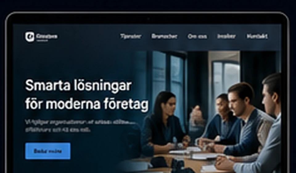Exempel på professionell företagssida i Paket Business