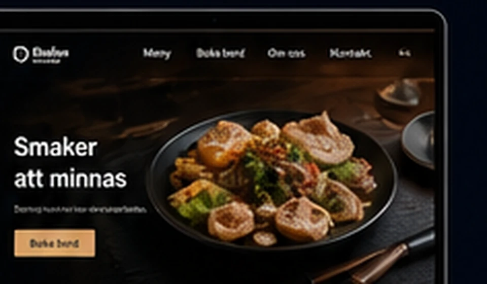 Webbdesign för restaurang med meny och bokning