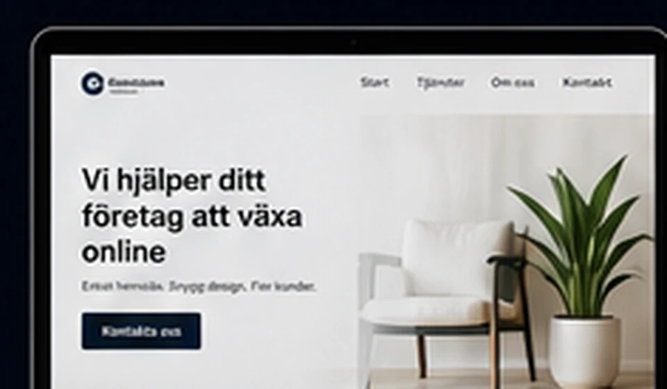Enkel företagssida med modern och mobilanpassad webbdesign